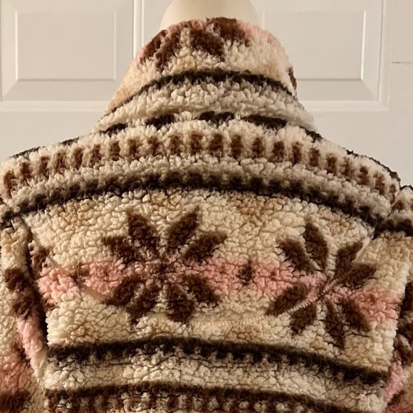Aerie Multicolor Patterned Sherpa Hoodie - Picture 7 of 13